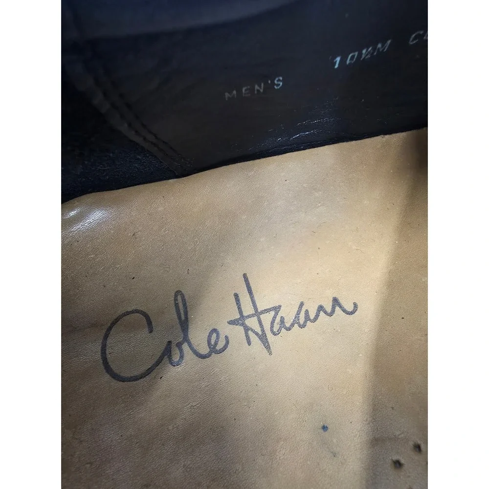 Cole Haan Air Oxford Shoes Mens 10.5 M Black Leather Derby Dress Shoes Comfort
